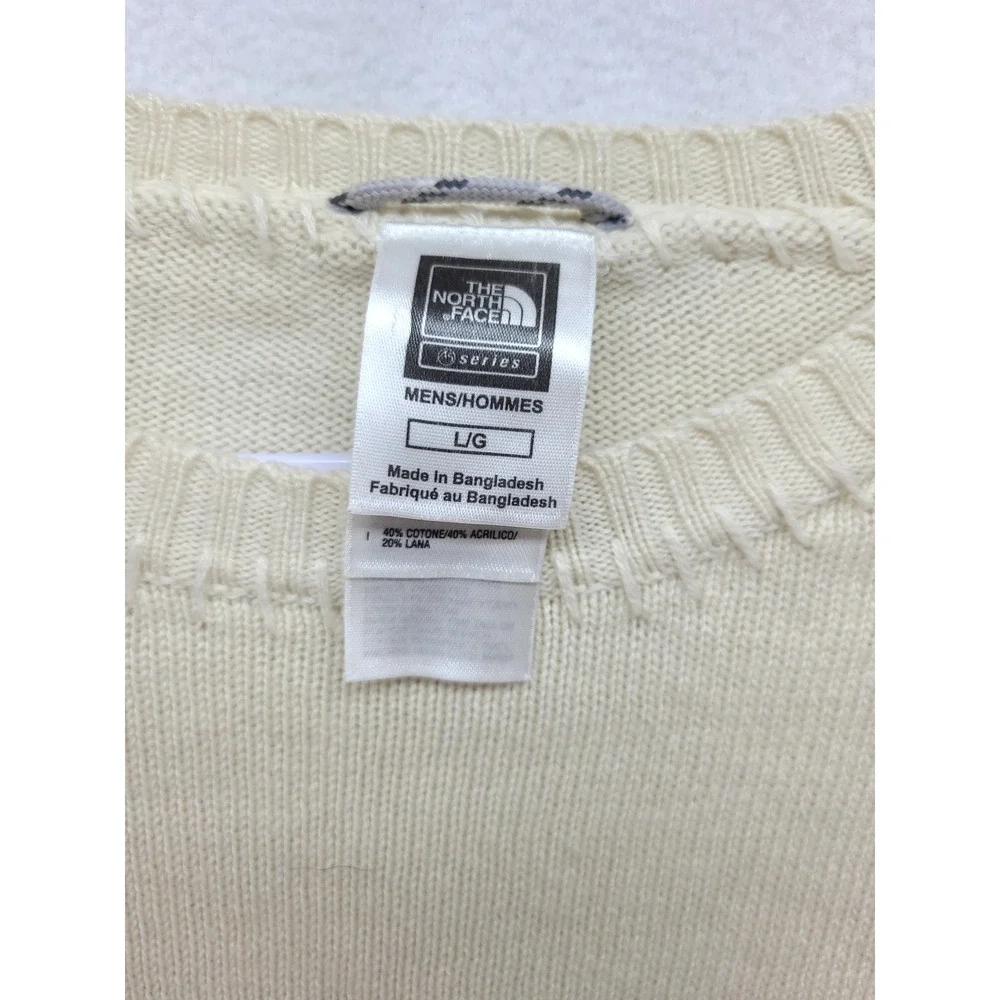 Vintage Tan‎ The North Face Mens Pullover Sweater Sleeve Patch L